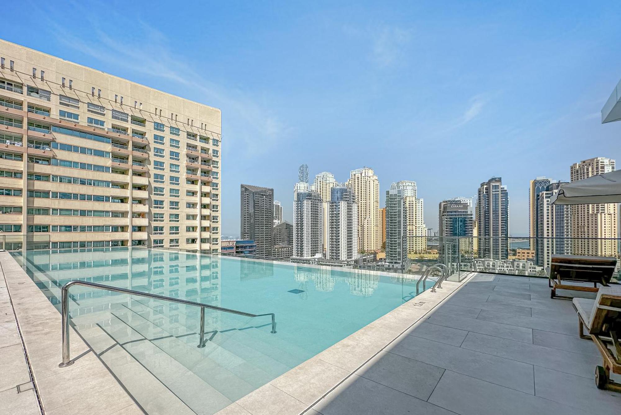 Modern 2Br High Floor Haven In Vida Dubai Marina Apartment Екстериор снимка